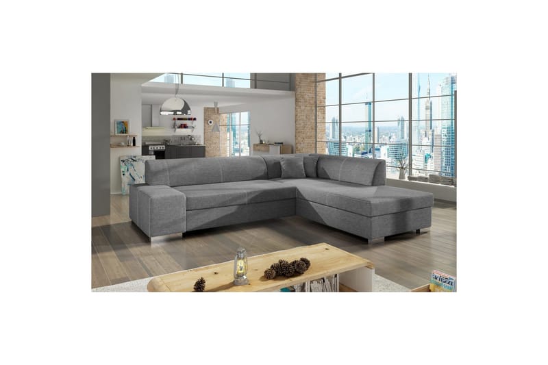 Sektionssofa Eltap Porto 278x217x74 cm - Sawana 21, Grå, Højre - Møbler - Sofaer - Sovesofaer