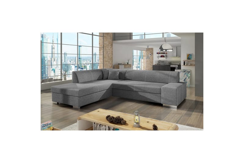 Sektionssofa Eltap Porto 278x217x74 cm - Sawana 21, Grå, Venstre - Møbler - Sofaer - Sovesofaer