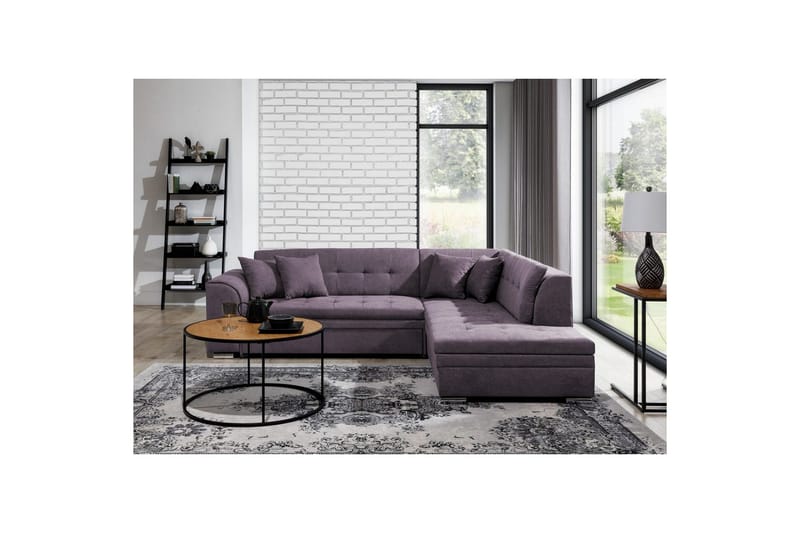 Sektionssofa Eltap Pieretta 260x207x78 cm - Poco 41, Lilla, Højre - Møbler - Sofaer - Sovesofaer