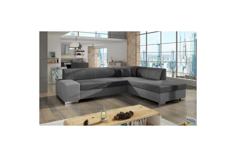 Sektionssofa Eltap Porto 278x217x74 cm - Sawana 05, Sawana 21, Grå, Højre - Møbler - Sofaer - Sovesofaer