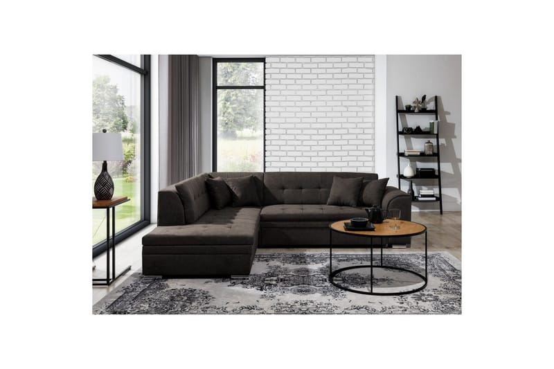 Sektionssofa Eltap Pieretta 260x207x78 cm - Poco 5, Mørkegrå, Venstre - Møbler - Sofaer - Sovesofaer