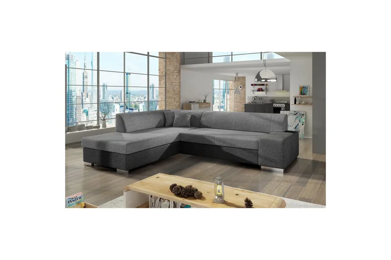 Sektionssofa Eltap Porto 278x217x74 cm - Sawana 21, Sawana 05, Grå, Venstre - Møbler - Sofaer - Sovesofaer
