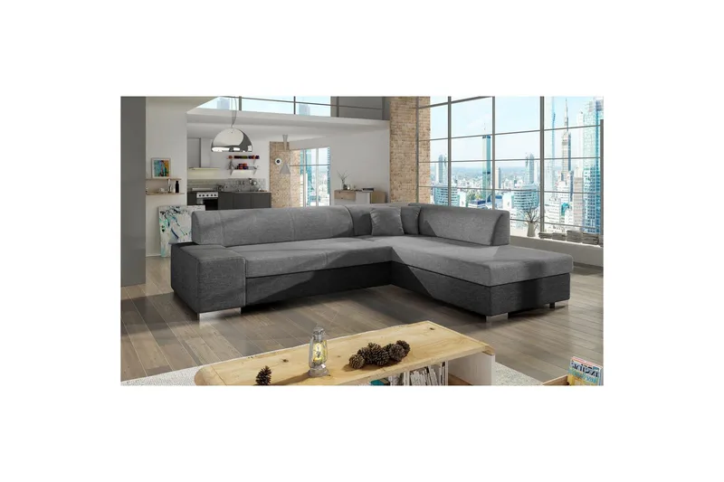 Sektionssofa Eltap Porto 278x217x74 cm - Sawana 21, Sawana 05, Grå, Højre - Møbler - Sofaer - Sovesofaer