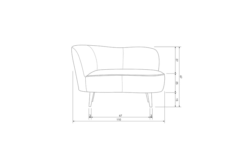 Serra Loungestol - Khaki - Møbler - Sofaer - 2 personers sofa