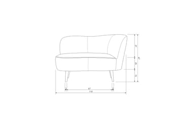 Serra Loungestol - Ochre - Møbler - Sofaer - Velour sofaer