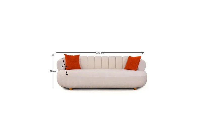 Seylor Sofa 3-personers - Hvid - Møbler - Sofaer - 3 personers sofa