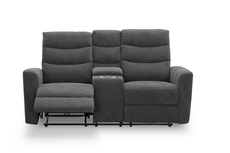 Shano Reclinersofa 2-personers Elektrisk - Grå - Møbler - Sofaer - Recliner sofaer - 2 personers biografsofa & reclinersofa