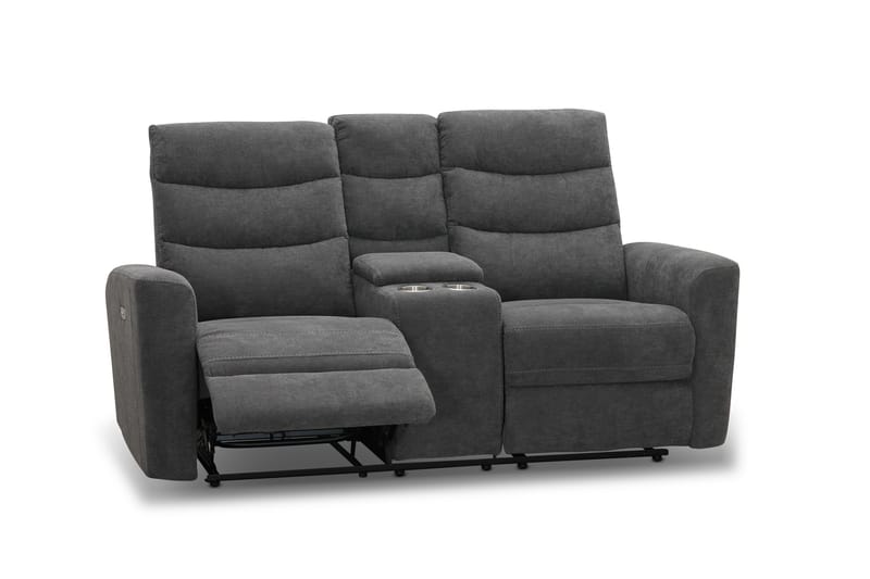 Shano Reclinersofa 2-personers Elektrisk - Grå - Møbler - Sofaer - Recliner sofaer - 2 personers biografsofa & reclinersofa