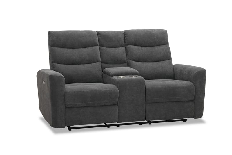 Shano Reclinersofa 2-personers Elektrisk - Grå - Møbler - Sofaer - Recliner sofaer - 2 personers biografsofa & reclinersofa