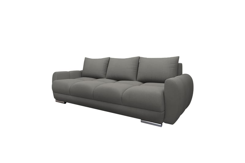 Simerly 3-personers Sovesofa 234 cm med Opbevaring i Plys, Grå