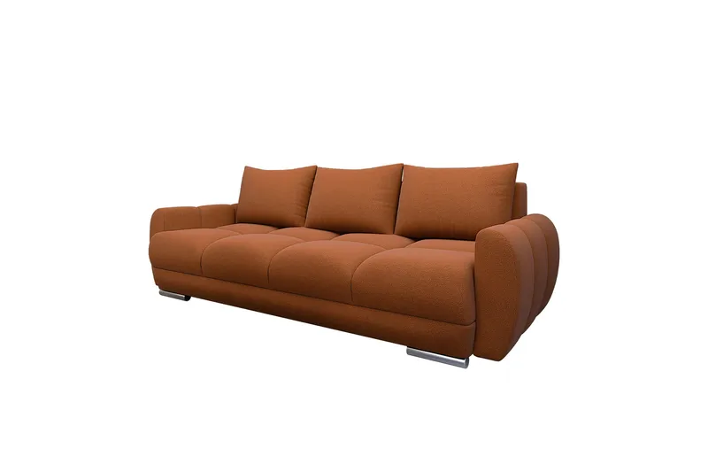 Simerly 3-personers Sovesofa 234 cm med Opbevaring i Plys, Orange