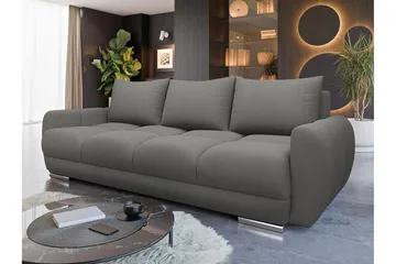 Simerly 3-personers Sovesofa 234 cm med Opbevaring i Plys - Grå - Møbler - Sofaer - 3 personers sofa