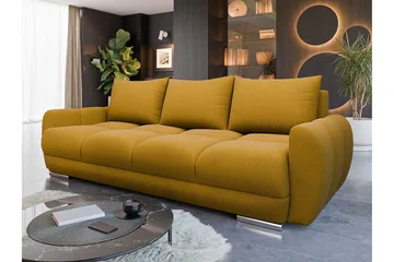 Simerly Sofa 3-personers i Plys - Gul - Møbler - Sofaer - 3 personers sofa