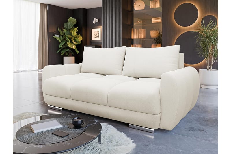 Simerly Sofa 3-personers i Plys - Lysegrå - Møbler - Sofaer - 3 personers sofa