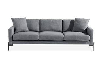 Skonsam 3-personers Sofa med Pyntepuder
