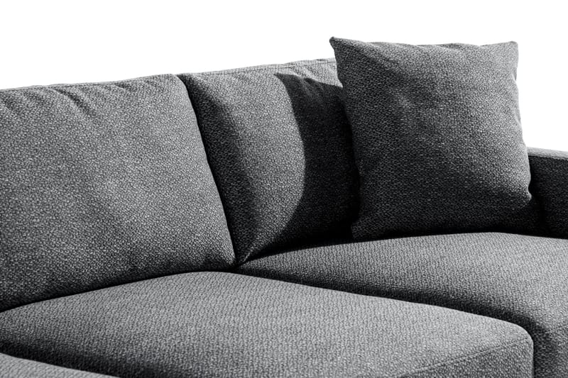 Skonsam 3-personers Sofa med Pyntepuder - Mørkegrå - 3 personers sofa