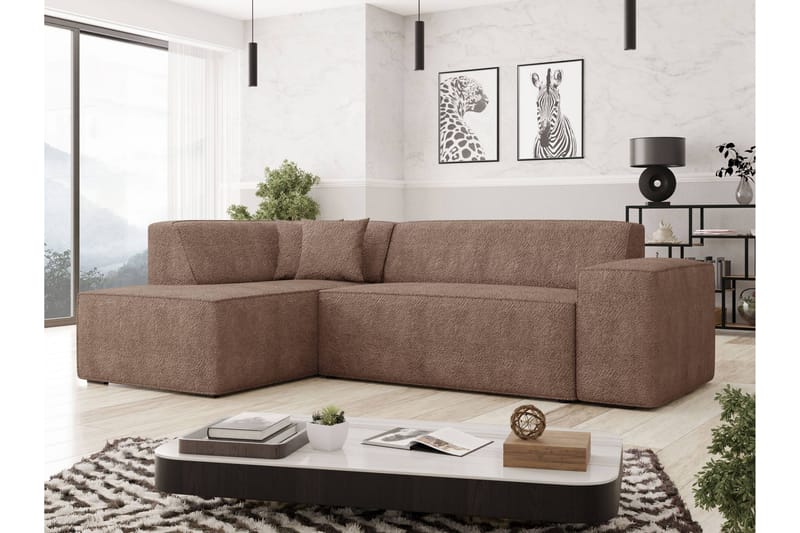 Slucajno Sofa Med Chaiselong 4-Personers - Brun - Møbler - Sofaer - Sofa med chaiselong