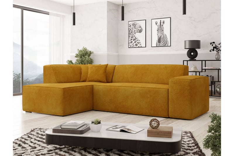 Slucajno Sofa Med Chaiselong 4-Personers - Gul - Møbler - Sofaer - Sofa med chaiselong
