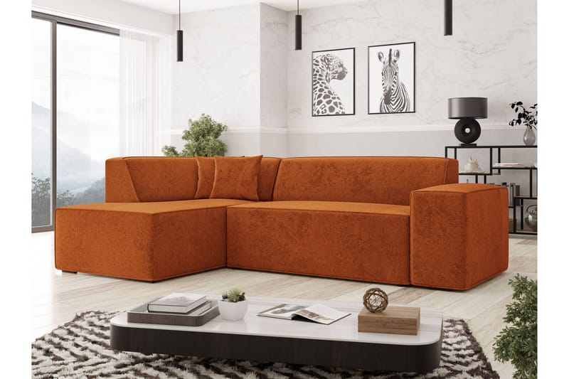 Slucajno Sofa Med Chaiselong 4-Personers - Orange - Møbler - Sofaer - Sofa med chaiselong