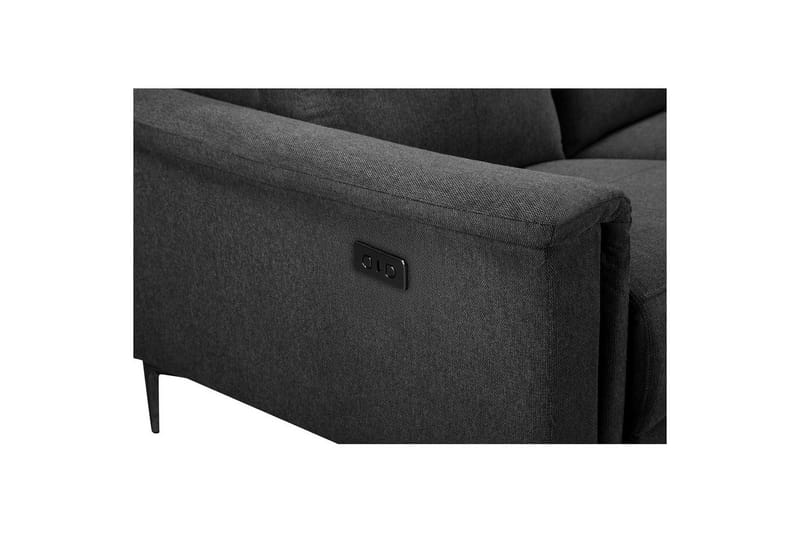 Sofa 2-sæders Lund Antracit, Belfast stof, Elektrisk hvilestol - Antracit, Belfast stof, Elektrisk hvilestol - Møbler - Sofaer - Recliner sofaer - 2 personers biografsofa & reclinersofa