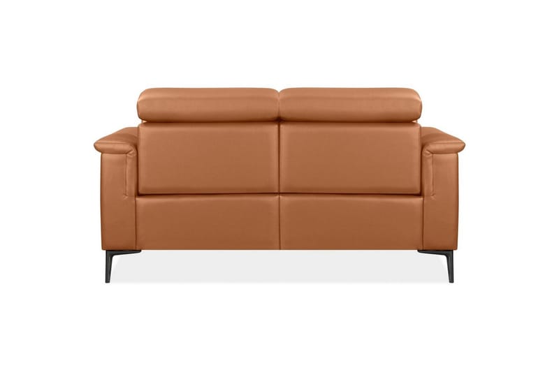 Sofa 2-sæders Lund Cognac, Læder/PU, Manuel liggestol - Cognac, Læder/PU, Manuel liggestol - Møbler - Sofaer - Lædersofaer