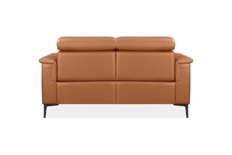 Sofa 2-sæders Lund Cognac, Læder/PU, Manuel liggestol - Cognac, Læder/PU, Manuel liggestol - Møbler - Sofaer - Lædersofaer