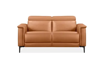 Sofa 2-s æders Lund Cognac, PU, Manuel liggestol - Cognac, PU, Manuel liggestol - Møbler - Sofaer - Lædersofaer