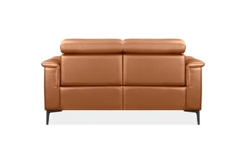 Sofa 2-sæders Lund Cognac, PU, Elektrisk hvilestol - Cognac, PU, Elektrisk hvilestol - Møbler - Sofaer - Lædersofaer