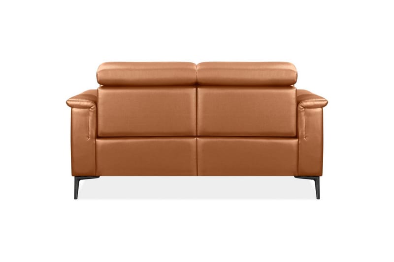 Sofa 2-sæders Lund Cognac, PU, Manuel liggestol - Cognac, PU, Manuel liggestol - Møbler - Sofaer - Lædersofaer