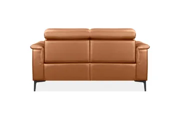 Sofa 2-sæders Lund Cognac, PU, Manuel liggestol - Cognac, PU, Manuel liggestol - Møbler - Sofaer - Lædersofaer