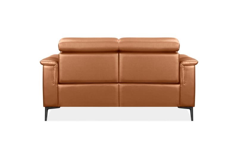 Sofa 2-sæders Lund Cognac, PU, Manuel liggestol - Cognac, PU, Manuel liggestol - Møbler - Sofaer - Lædersofaer