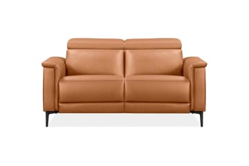 Sofa 2-sæders Lund Cognac, PU, Elektrisk hvilestol - Cognac, PU, Elektrisk hvilestol - Møbler - Sofaer - Lædersofaer