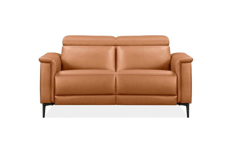 Sofa 2-sæders Lund Cognac, PU, Elektrisk hvilestol - Cognac, PU, Elektrisk hvilestol - Møbler - Sofaer - Lædersofaer