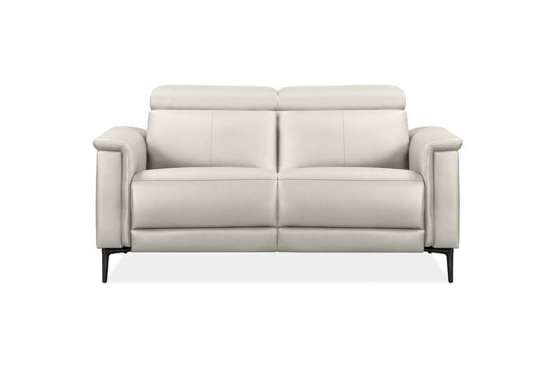 Sofa 2-sæders Lund Creme, Læder/PU, Manuel liggestol - Creme, Læder/PU, Manuel liggestol - Møbler - Sofaer - Lædersofaer