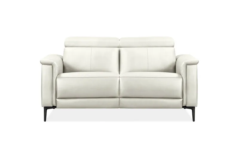 Sofa 2-sæders Lund Creme, PU, Manuel liggestol - Creme, PU, Manuel liggestol - Møbler - Sofaer - Lædersofaer