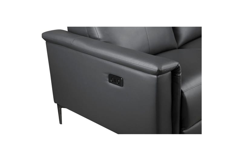 Sofa 2-sæders Lund Grå, PU, Elektrisk hvilestol - Grå, PU, Elektrisk hvilestol - Møbler - Sofaer - Lædersofaer