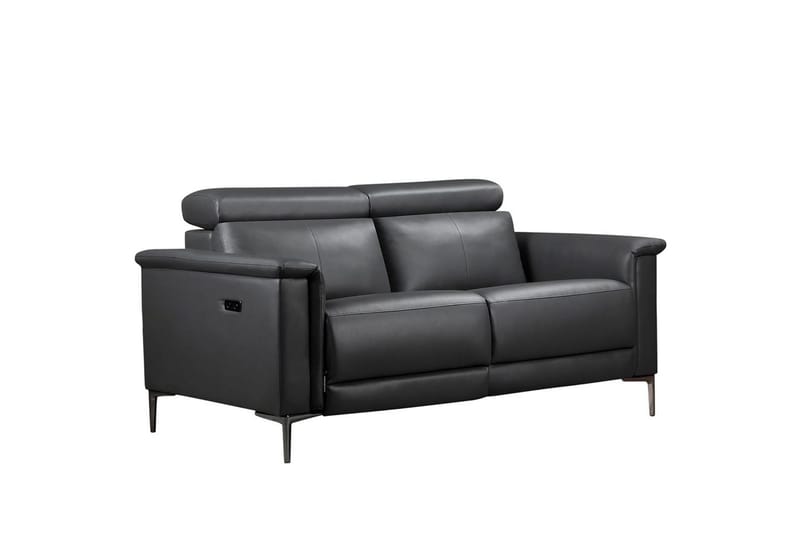 Sofa 2-sæders Lund Grå, PU, Elektrisk hvilestol - Grå, PU, Elektrisk hvilestol - Møbler - Sofaer - Recliner sofaer - 2 personers biografsofa & reclinersofa