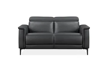 Sofa 2-sæders Lund Grå, PU, Elektrisk hvilestol - Grå, PU, Elektrisk hvilestol - Møbler - Sofaer - Lædersofaer
