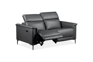 Sofa 2-sæders Lund Grå, PU, Elektrisk hvilestol - Grå, PU, Elektrisk hvilestol - Møbler - Sofaer - Lædersofaer
