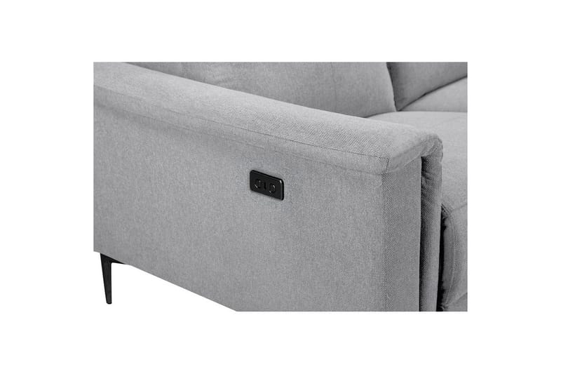Sofa 2-sæders Lund Lys Grå, Belfast stof, Elektrisk hvilestol - Lys Grå, Belfast stof, Elektrisk hvilestol - Møbler - Sofaer - Recliner sofaer - 2 personers biografsofa & reclinersofa