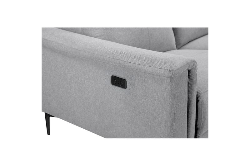 Sofa 2-sæders Lund Lys Grå, Belfast stof, Elektrisk hvilestol - Lys Grå, Belfast stof, Elektrisk hvilestol - Møbler - Sofaer - Recliner sofaer - 2 personers biografsofa & reclinersofa