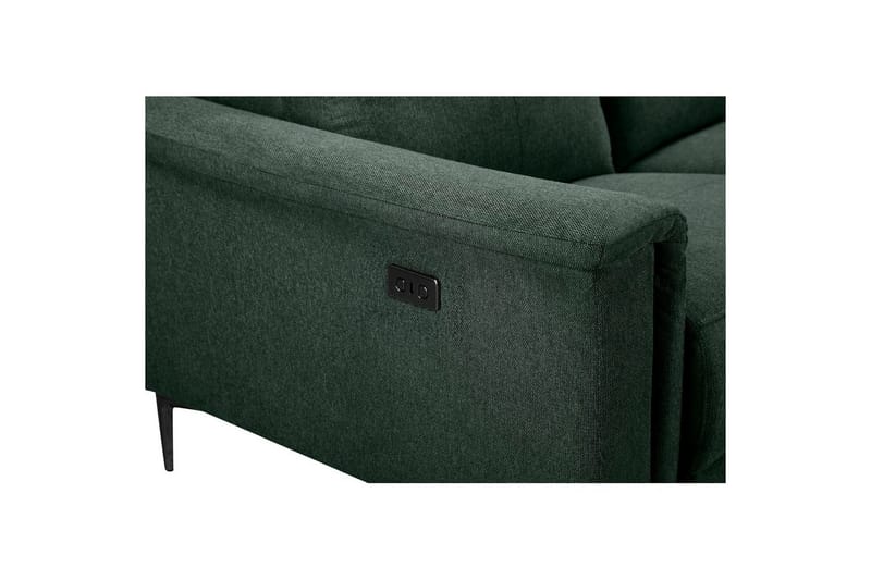 Sofa 2-sæders Lund Mørkegrøn, Belfast stof, Elektrisk hvilestol - Mørkegrøn, Belfast stof, Elektrisk hvilestol - Møbler - Sofaer - Recliner sofaer - 2 personers biografsofa & reclinersofa