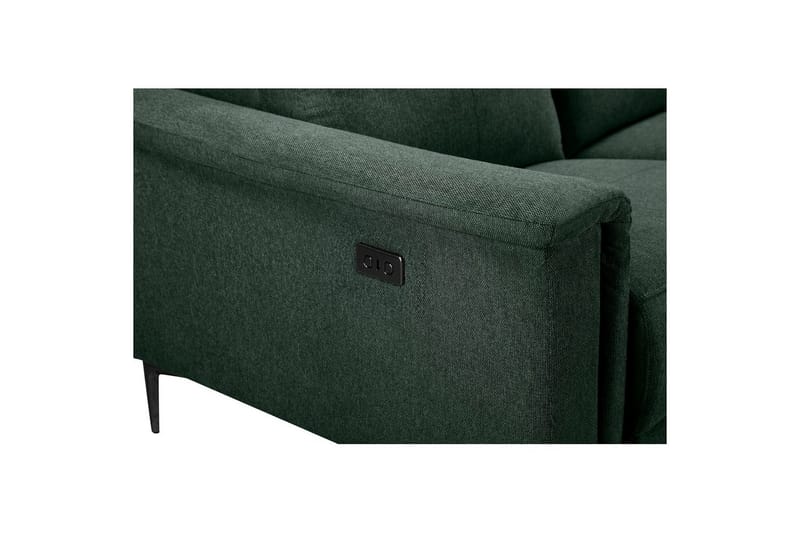 Sofa 2-sæders Lund Mørkegrøn, Belfast stof, Elektrisk hvilestol - Mørkegrøn, Belfast stof, Elektrisk hvilestol - Møbler - Sofaer - Recliner sofaer - 2 personers biografsofa & reclinersofa