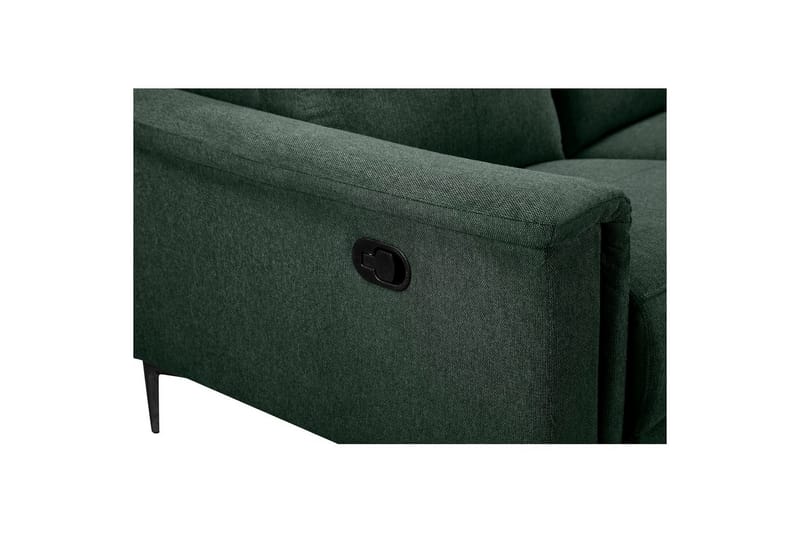 Sofa 2-sæders Lund Mørkegrøn, Belfast stof, Manuel liggestol - Mørkegrøn, Belfast stof, Manuel liggestol - Møbler - Sofaer - Recliner sofaer