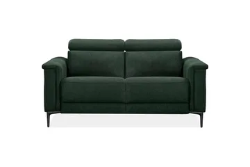 Sofa 2-sæders Lund Mørkegrøn, Belfast stof, Manuel liggestol - Mørkegrøn, Belfast stof, Manuel liggestol - Møbler - Sofaer - Recliner sofaer - 2 personers biografsofa & reclinersofa