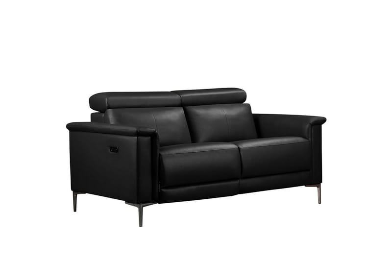 Sofa 2-sæders Lund Sort, Læder/PU, Elektrisk hvilestol - Sort, Læder/PU, Elektrisk hvilestol - Møbler - Sofaer - Recliner sofaer