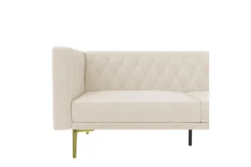 Sofa 2-sæders Marseille Elfenben - Elfenben - Møbler - Sofaer - Velour sofaer