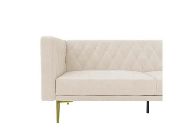 Sofa 2-sæders Marseille Elfenben - Elfenben - Møbler - Sofaer - Velour sofaer