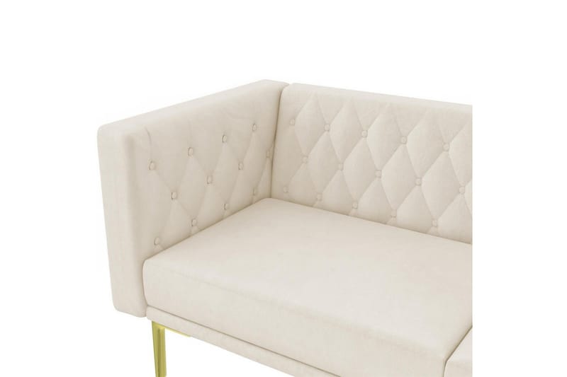 Sofa 2-sæders Marseille Elfenben - Elfenben - Møbler - Sofaer - Velour sofaer