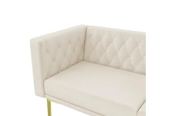 Sofa 2-sæders Marseille Elfenben - Elfenben - Møbler - Sofaer - Velour sofaer